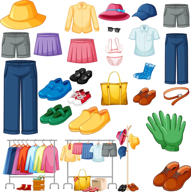Types of Clothes Clip Art/ Clothing Clip Art/ Seasonal Clothes