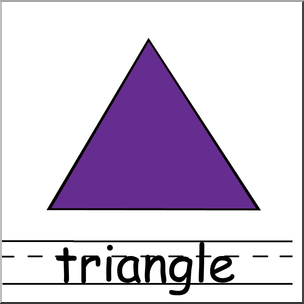 Vector triangle shape character. Cute basic geometric figure with
