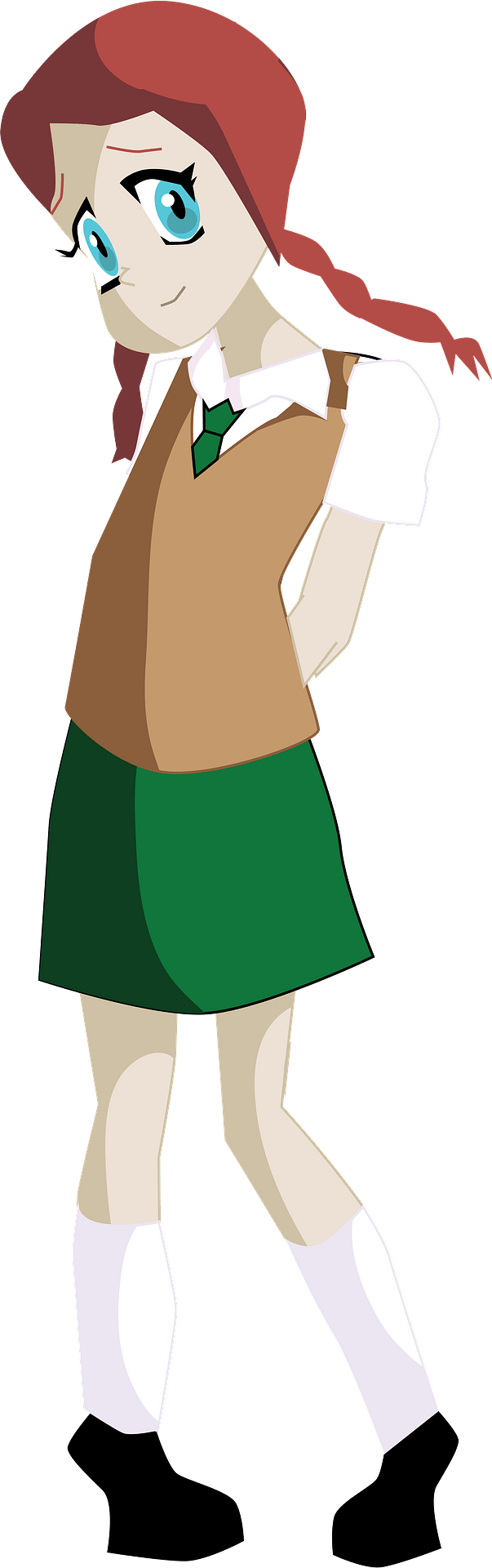 Funny Little Girl. Shy Teen Royalty Free SVG, Cliparts, Vectors 
