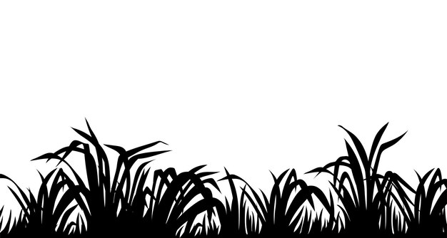 grass clipart black and white vector