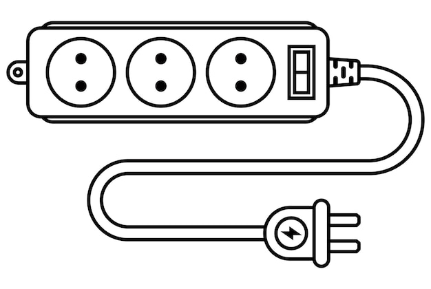 Extension cord Royalty Free Stock Vector Clip Art