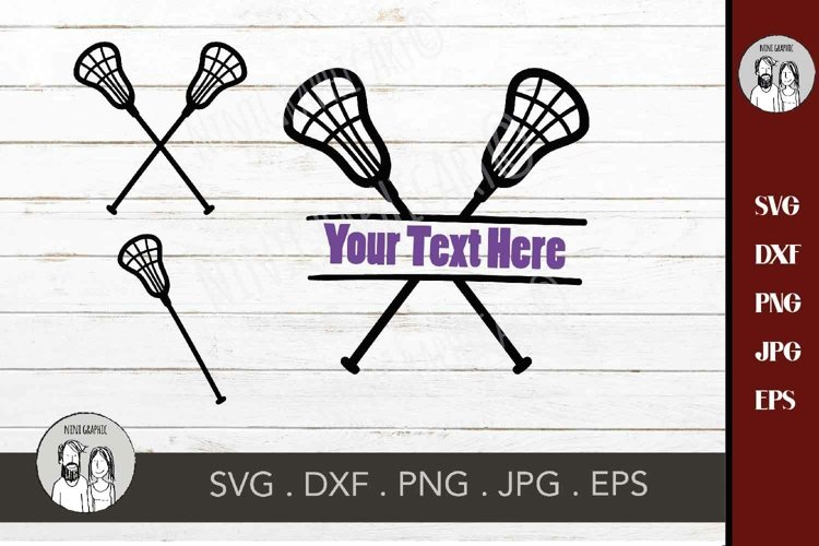 Sports Clipart: Two Double Crossed Realistic Lacrosse Sticks for