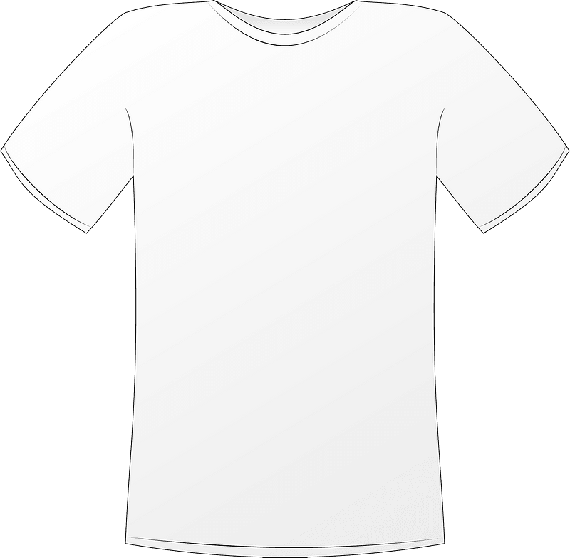 t shirt front and back clipart