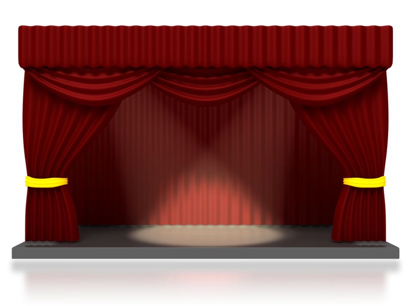 Empty stage in spotlight interior design background. Competition 