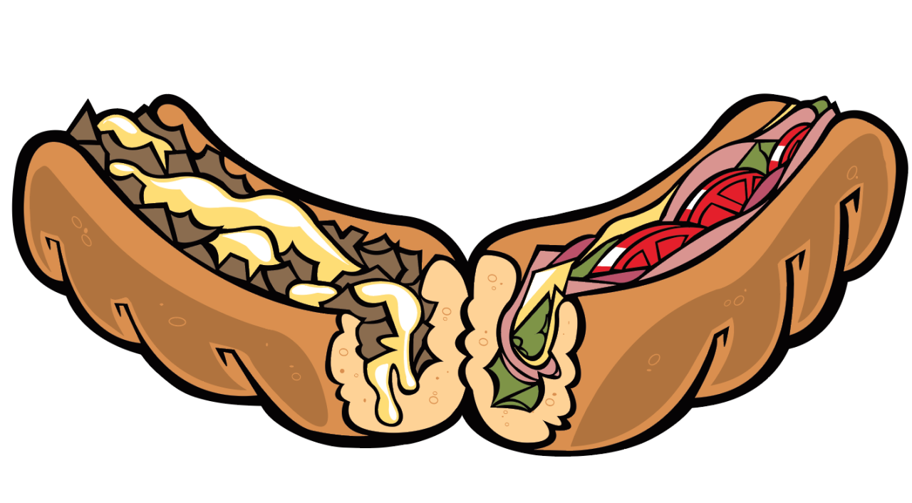 philly cheesesteak clipart
