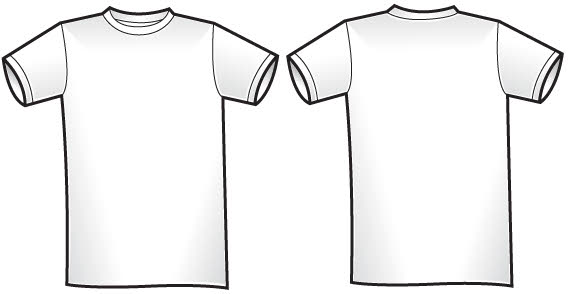 Plain T-Shirt Back and Front Vector Images (over 160)