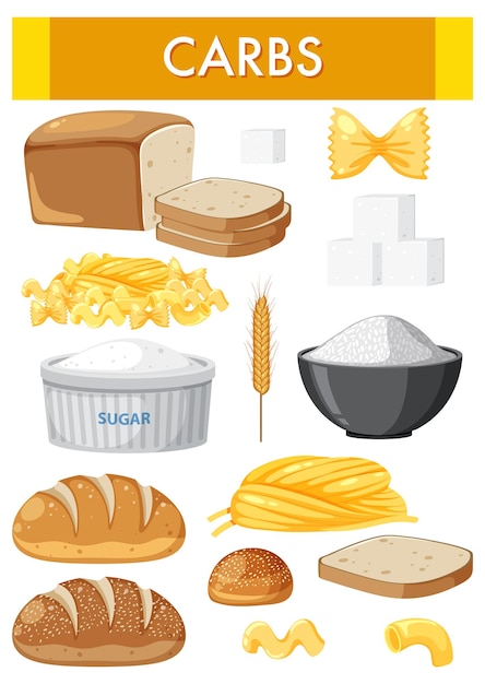 Carbohydrate Clipart Vector, In The Style Of Intertwining - Clip Art