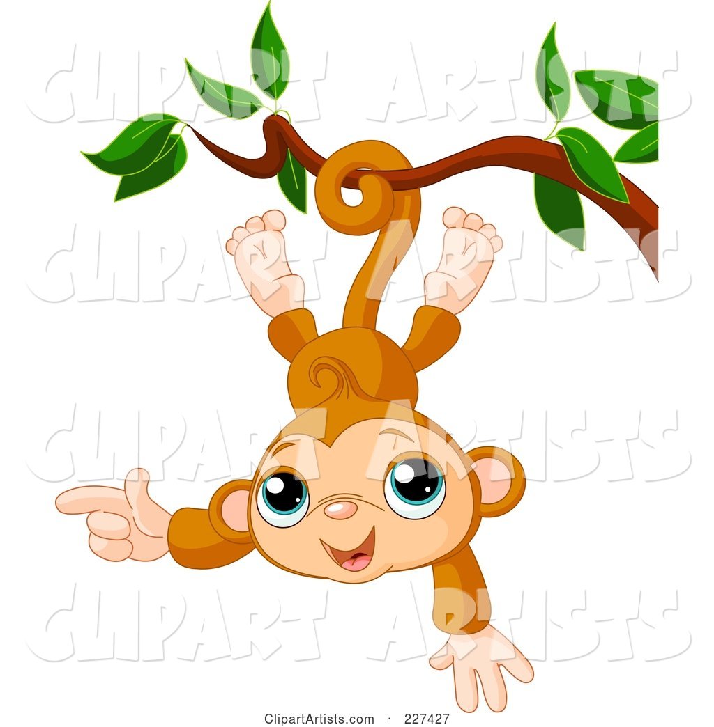 Cute Baby Monkey Hanging Upside Down Clipart By Pushkin The Best Porn