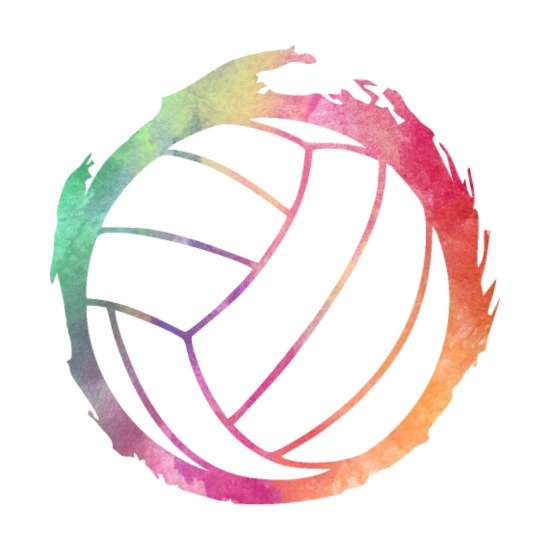 Colorful Volleyball SVG cut file at EmbroideryDesigns.com - Clip Art ...
