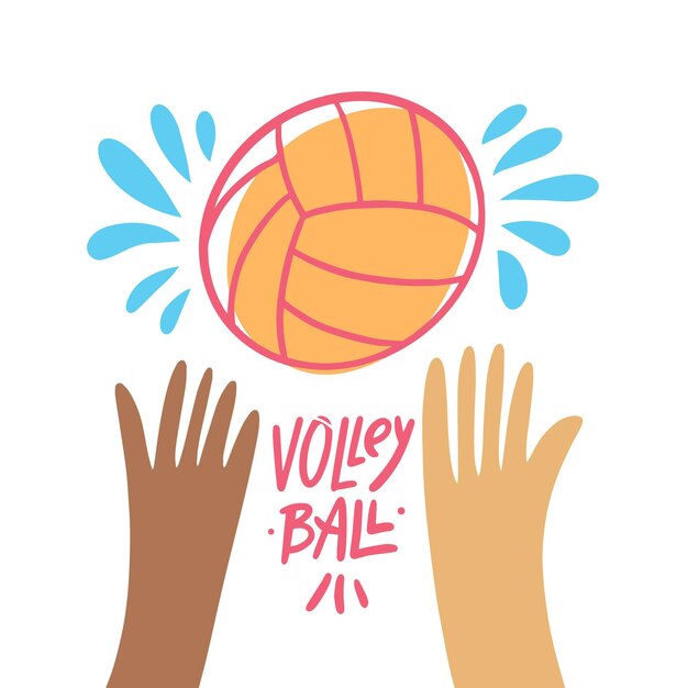 colorful volleyball clipart