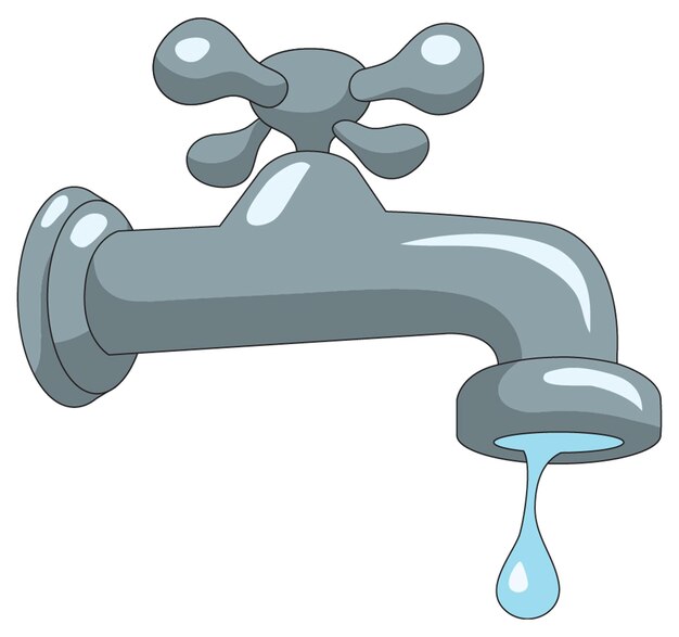 Water tap icon for web. Simple water faucet sign vector design - Clip ...