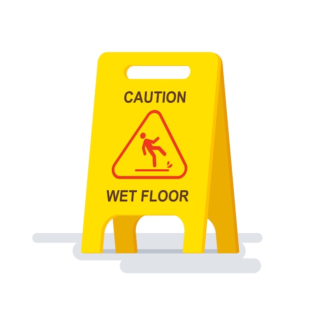 wet floor sign clipart