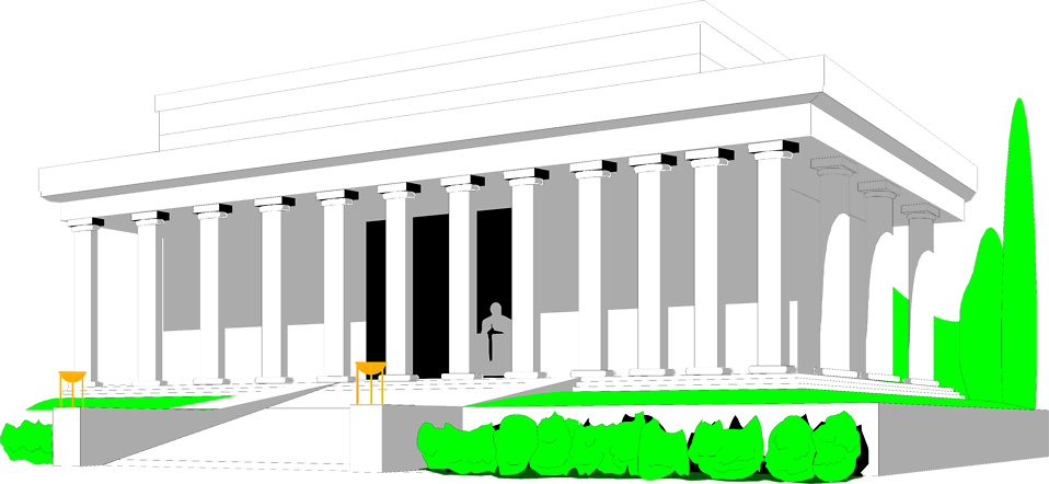 Lincoln Memorial Stock Illustrations – 697 Lincoln Memorial Stock 