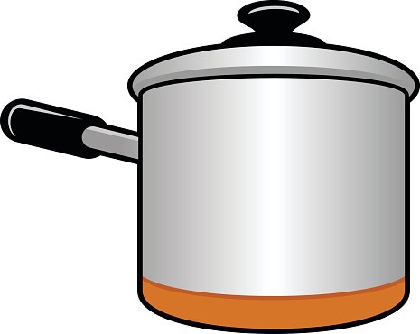 Home Ouline Clipart-blue cooking pot with lid black outline clip art