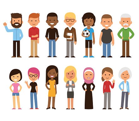 group of people clipart