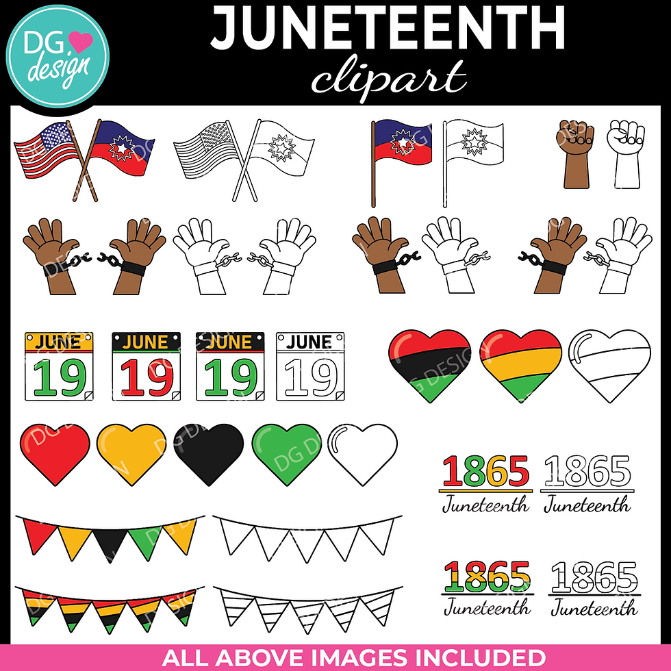 Juneteenth Watercolor Clipart, Juneteenth Clipart - Clip Art Library