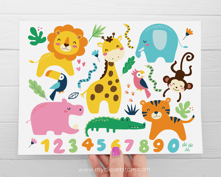 Cute Kids Safari Clip Art – Whimsy Clips
