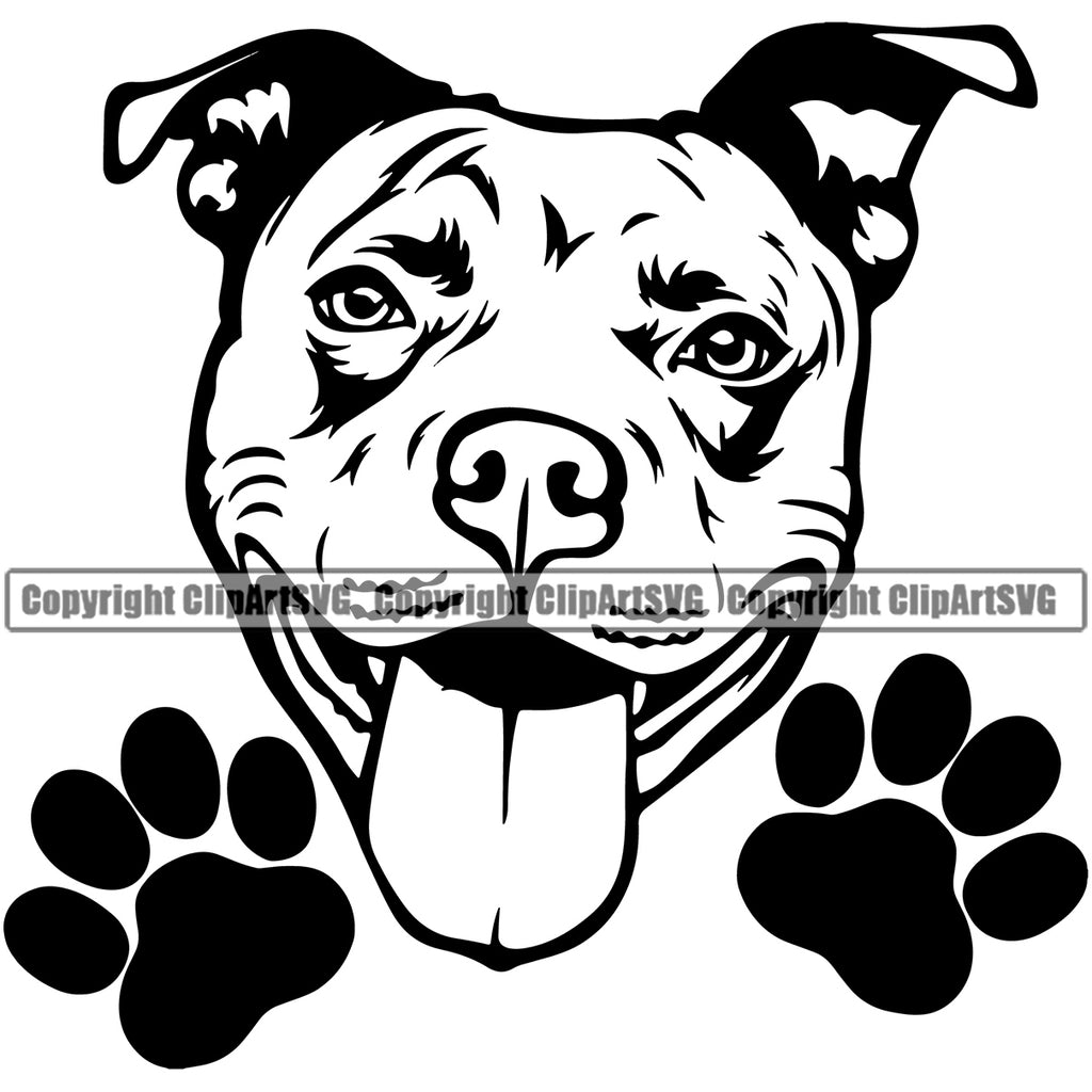 pitbull dog clipart