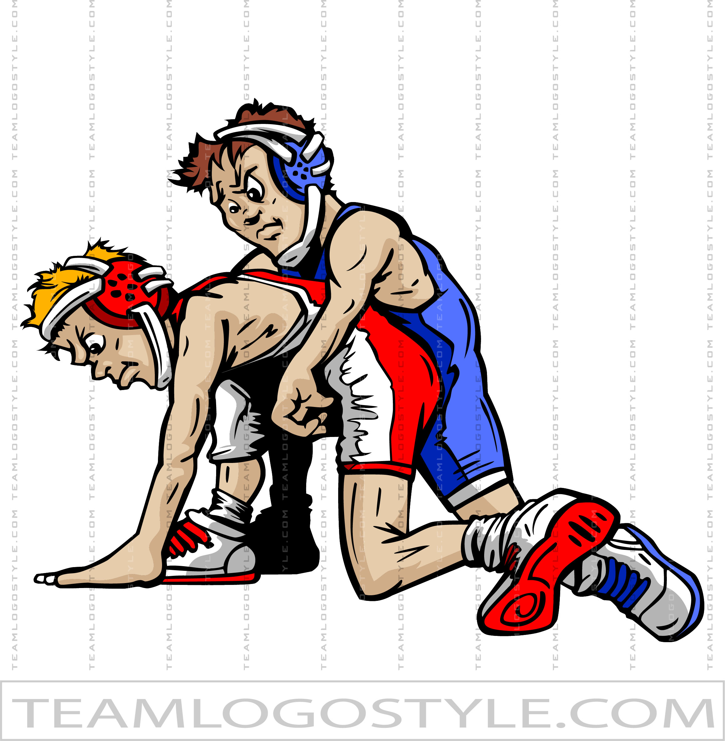 high school wrestlers clipart