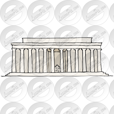 lincoln memorial clipart