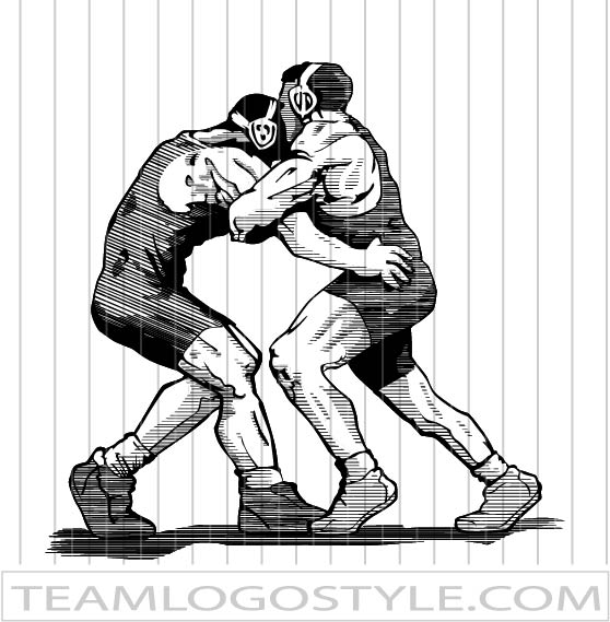 high school wrestlers clipart
