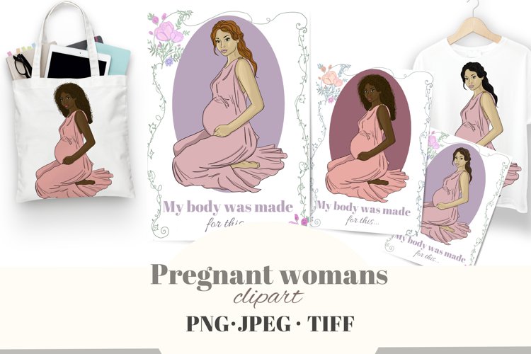clipart pregnant woman