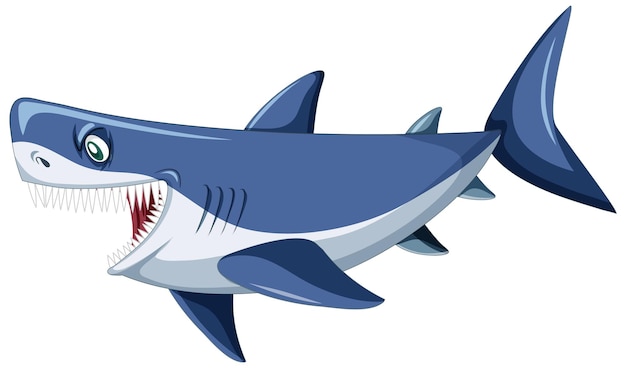Shark Clipart-shark showing sharp numerous teeth clip art