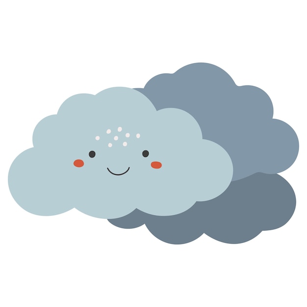 Cloud Characters Clip Art, Cloudy Days, Storm Cloud, Rain Cloud, Happy ...