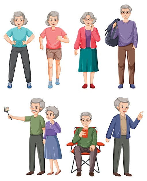 old people clipart