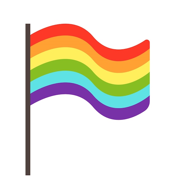 Lgbt Pride Flag Waving In The Air Vector Illustration High Res Clip Art Library