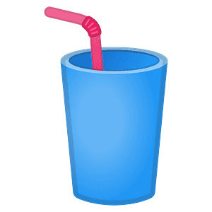 Plastic cup with straw Royalty Free Vector Image