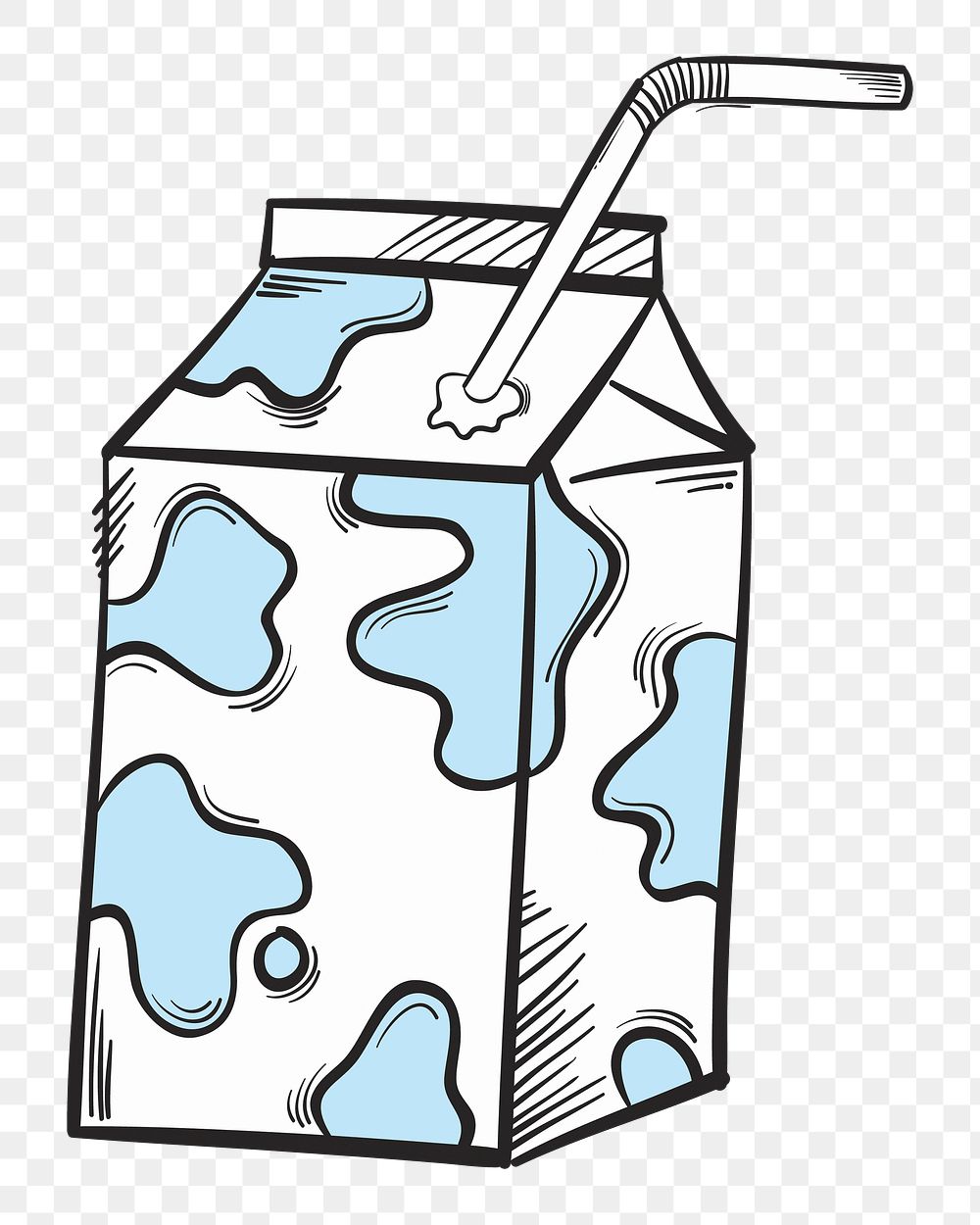Milk into Glass Clip Art Free PNG Image｜Illustoon