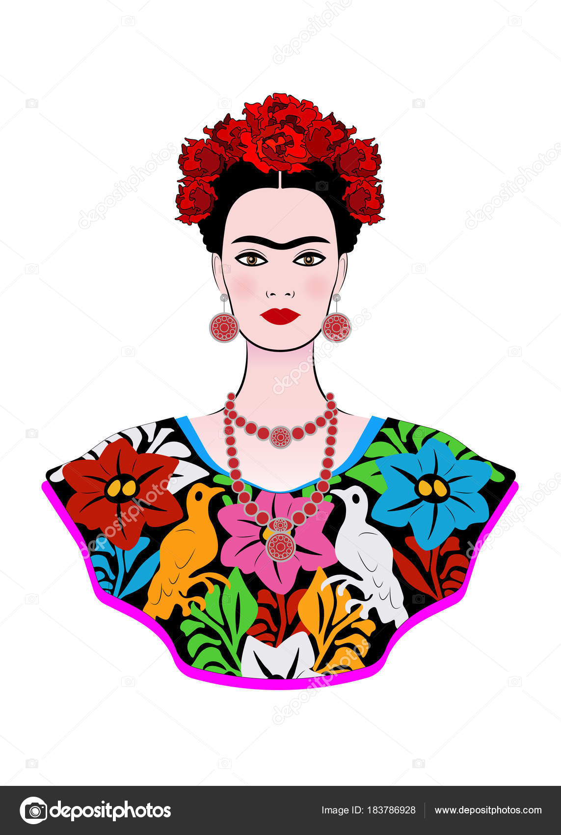 Cartoon clip art, Frida kahlo cartoon, Mexico art - Clip Art Library