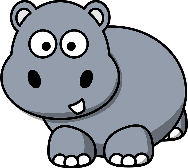cute hippo clipart