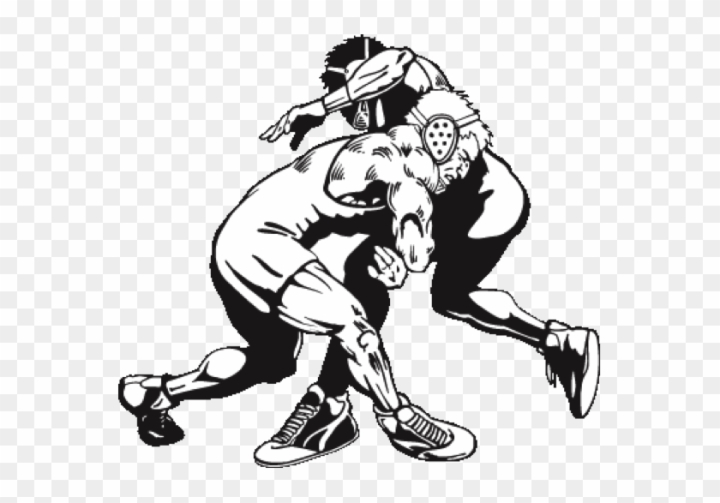 high school wrestlers clipart