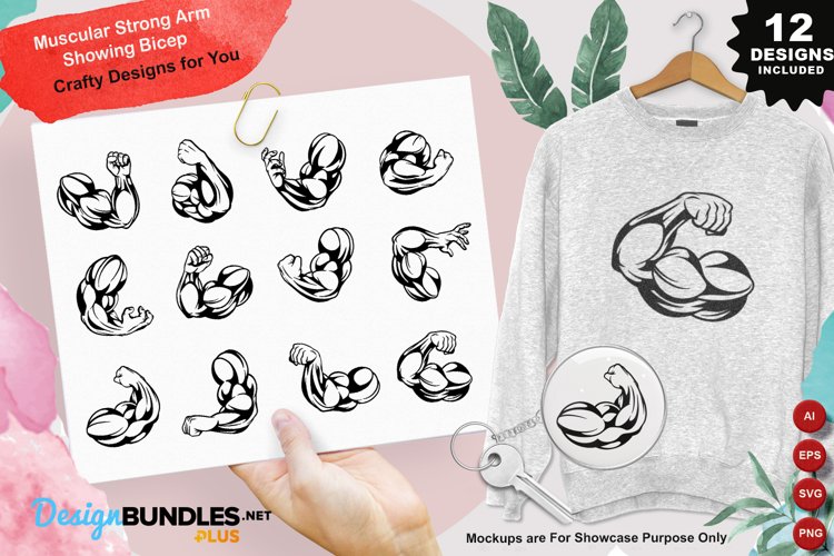 Two Bicep Muscles sport svg