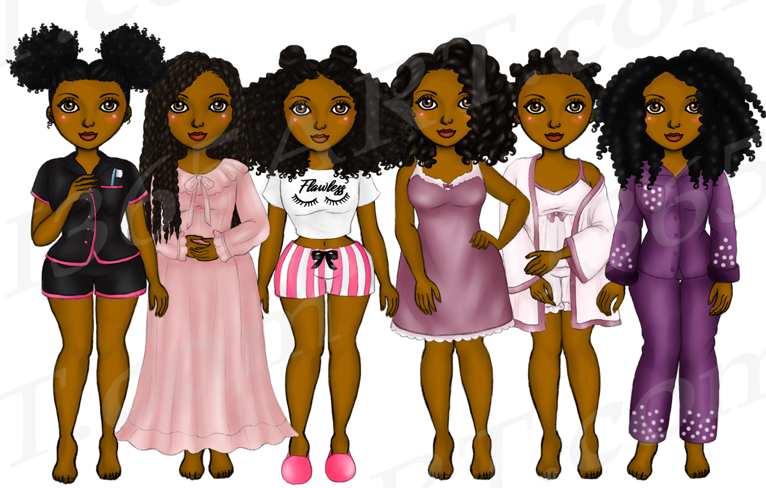 afro woman clipart