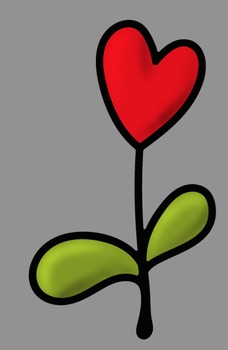 heart flowers clipart
