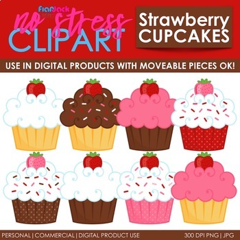 cupcakes with sprinkles clipart