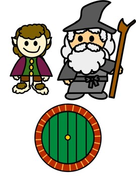 Hobbit set1 inspiration clipart PNG files instant download PNG file - 300 dpi.