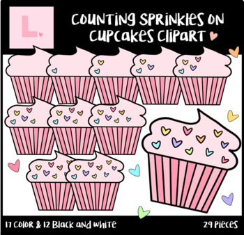 cupcakes with sprinkles clipart