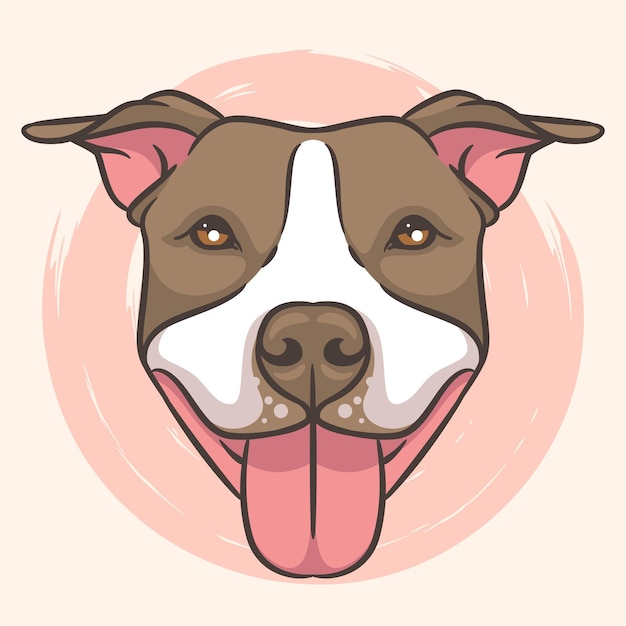 pitbull dog clipart