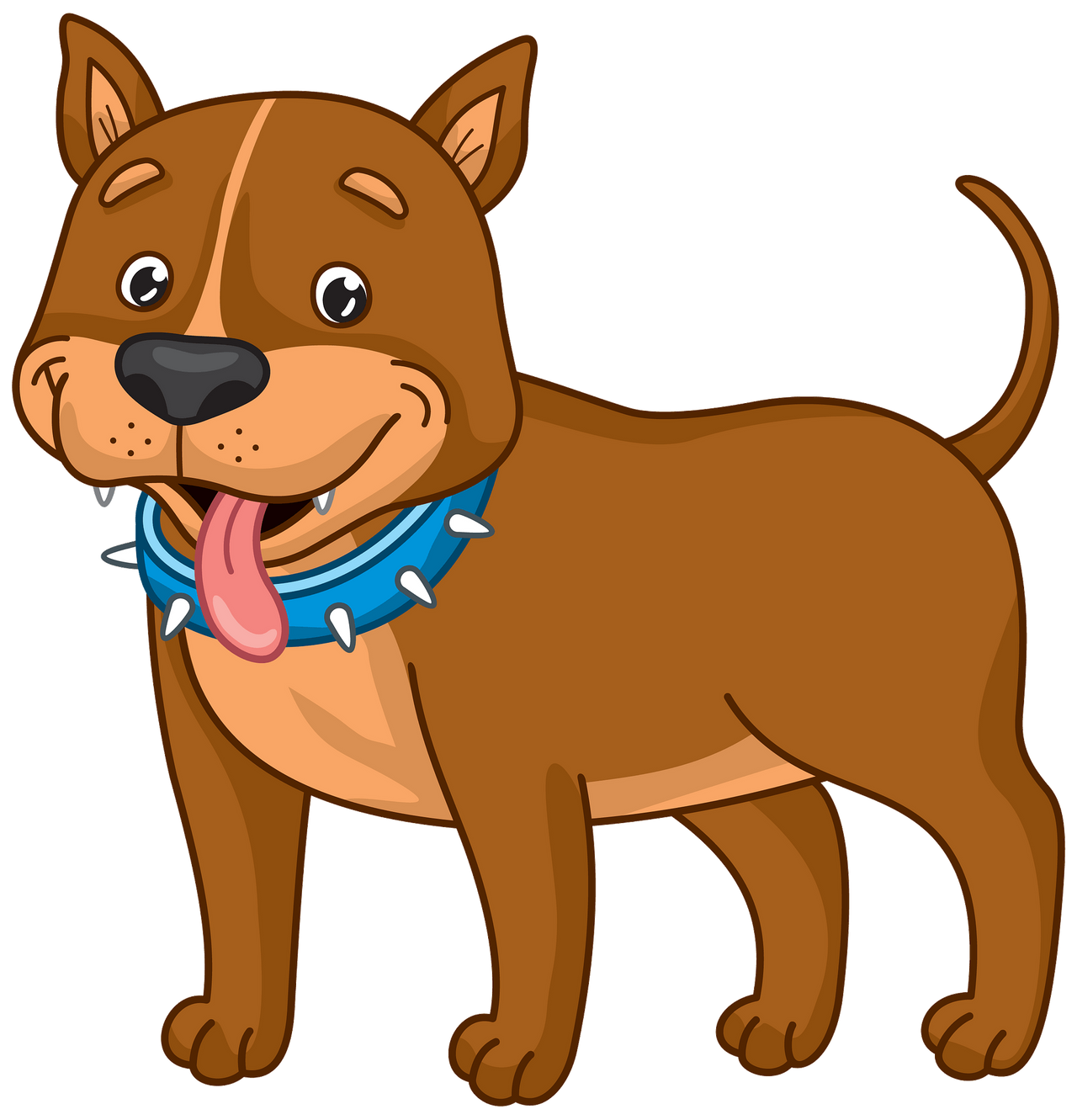 pitbull dog clipart