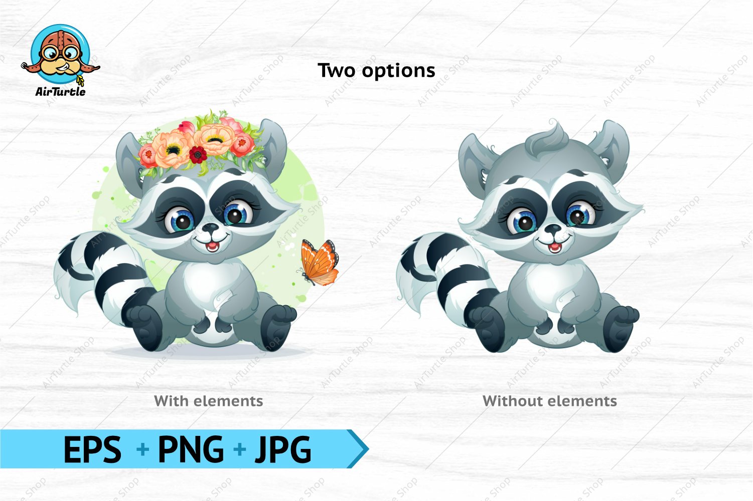 cute raccoon clipart