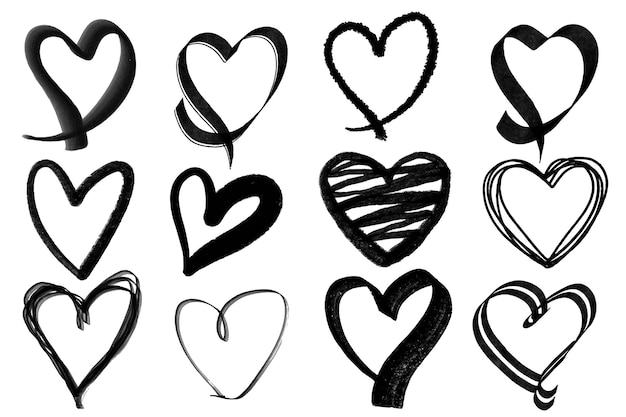 doodle heart clipart