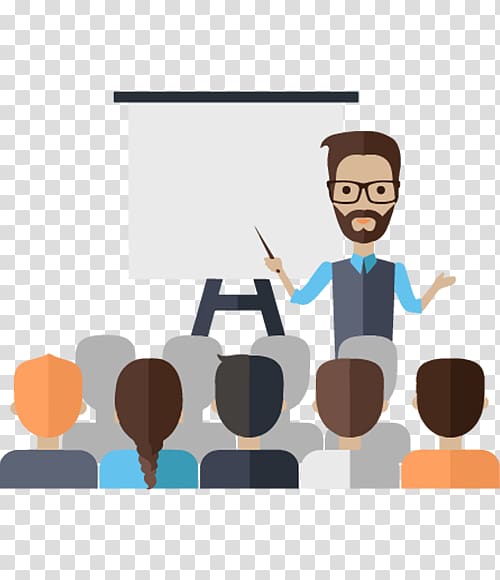 Businessman Making Presentation. Business Seminar Stock Clipart 