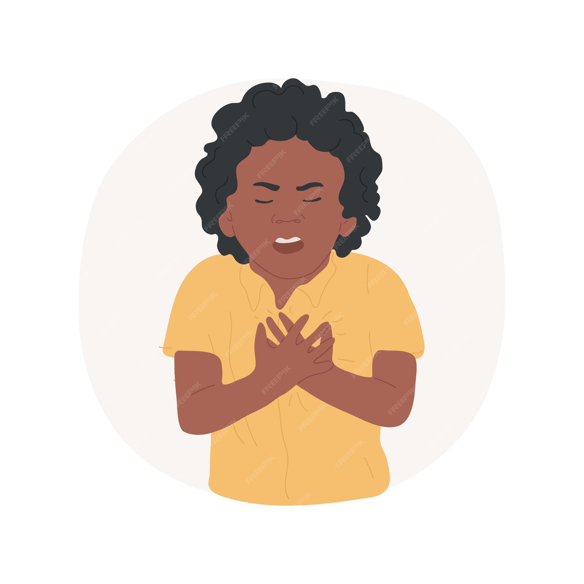 shortness of breath clipart