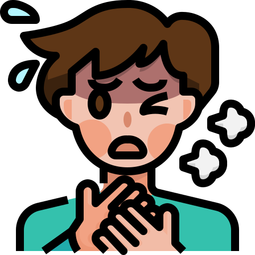 shortness of breath clipart