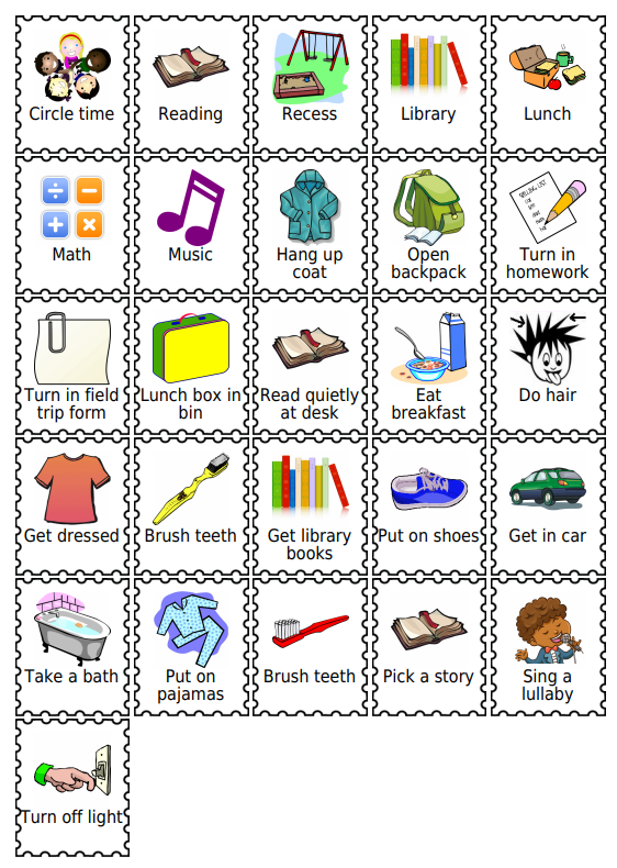Visual Schedule Cards EDITABLE Classroom Management | Daily - Clip Art ...