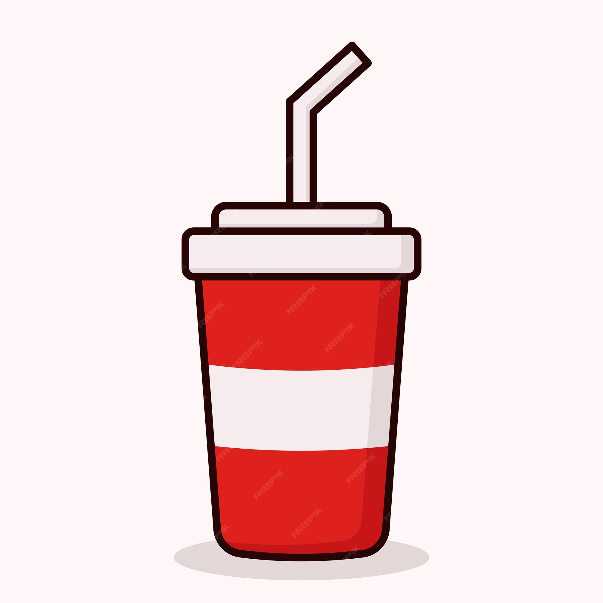 Cup With Straw SVG Clip Art Cut File Silhouette Dxf Eps Png - Etsy